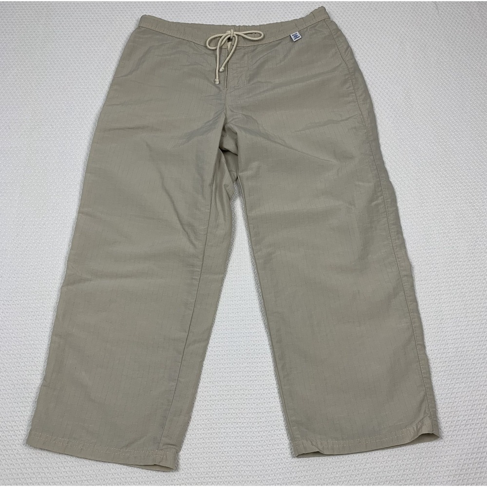 Patagonia Water Girl Nylon Capri Pants Women's Cream Made in USA Drawstring